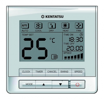 Кассетный кондиционер Kentatsu серии KSZT KSVQ140HFAN3 / KSUN140HFAN3 (900х900, четырехпоточные)