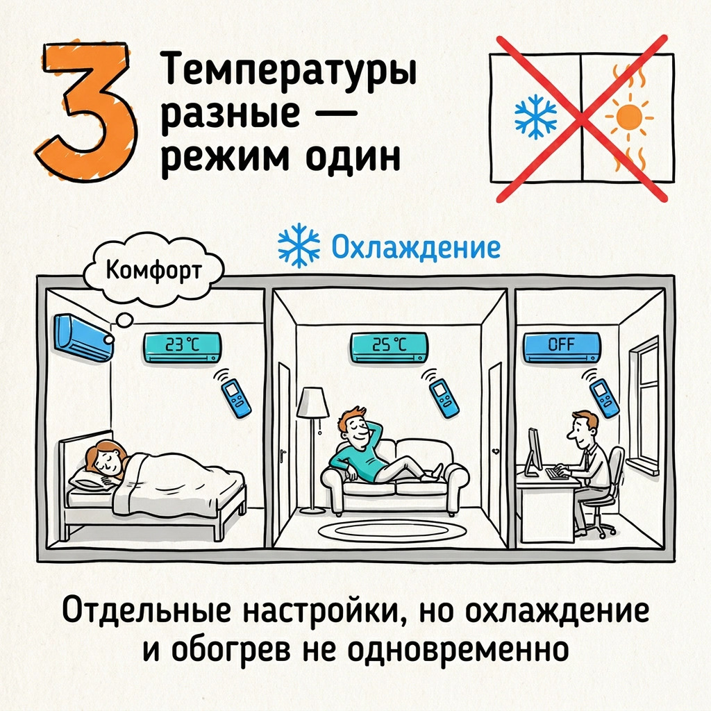 разная температура в комнатах разная температура в комнатах