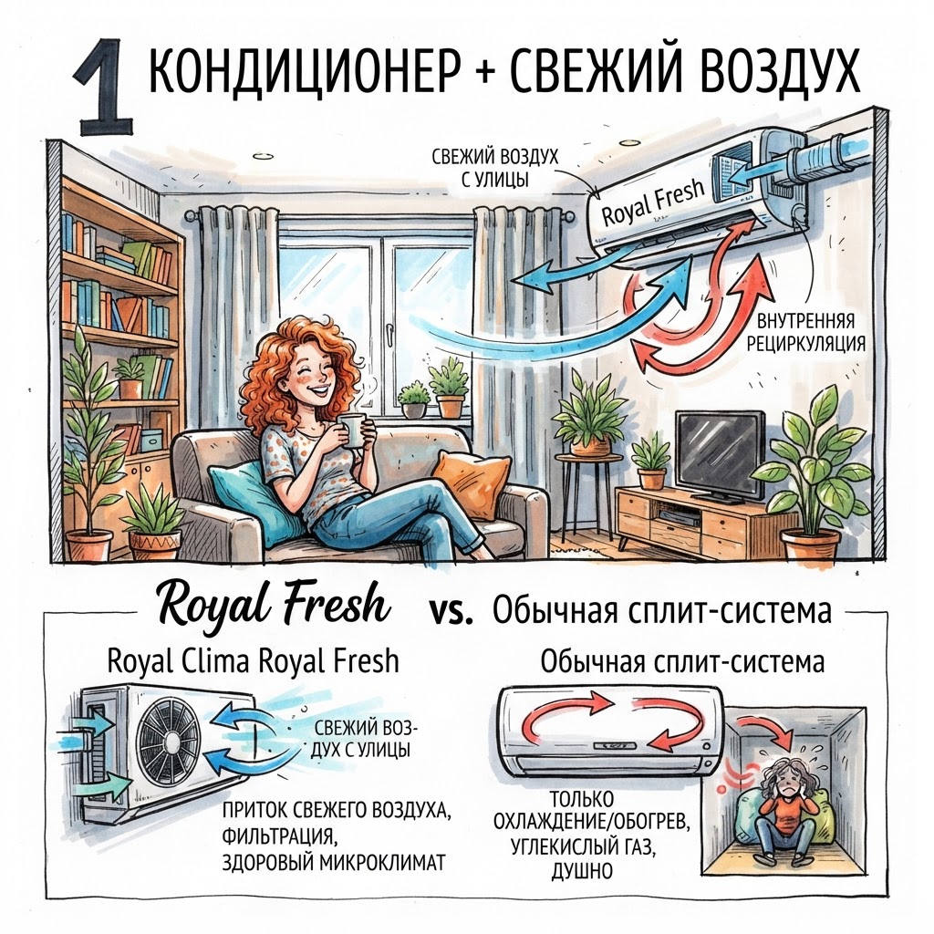 кондиционер + свежий воздух