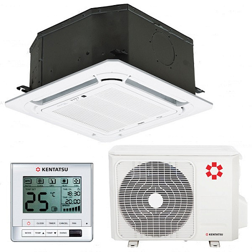 Кассетный кондиционер Kentatsu серии Compact 600х600 KSZT53HFAN1/KSUT53HFAN1/-40 (с зимним комплектом)