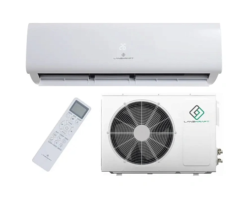 Инверторный настенный кондиционер Lanzkraft серии SIMPLE INVERTERSILVER  ION 2022 LSWH-25FC1Z/LSAH-25FC1Z