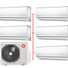 Мульти-сплит система Kentatsu серии Multi YUMO K5MRA120HZRN1 / 5x KSGY26HZRN1 (25м²+25м²+25м²+25м²+25м²)