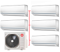 Мульти-сплит система Kentatsu серии Multi YUMO K5MRA120HZRN1 / 5x KSGY26HZRN1 (25м²+25м²+25м²+25м²+25м²)