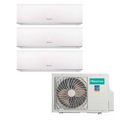 Мульти-сплит система HISENSE серии SMART FREE MATCH DC Inverter (3 порта) AMW3-24U4SZD / 3x AMS-09UR4SVEDB65 (25м+25м+25м)