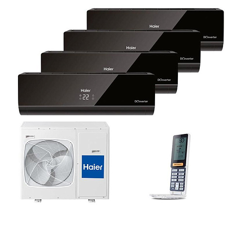Мульти-сплит система HAIER серии Lightera 5U34HS1ERA / 4x AS09NS5ERA - W/G/B (25м+25м+25м+25м)