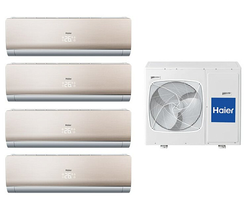 Мульти-сплит система HAIER серии Lightera 5U34HS1ERA / 4x AS09NS5ERA - W/G/B (25м+25м+25м+25м)