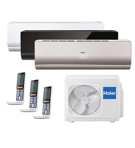 Мульти-сплит система HAIER серии Lightera 4U26HS1ERA / 3x AS09NS5ERA - W/G/B (25м+25м+25м)