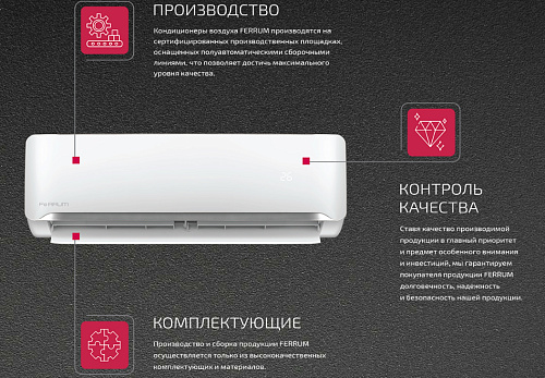 Инверторный настенный Кондиционер Ferrum серии FERRUM iFIS/iFOS 09F1